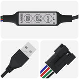 vidaXL LED strip 2 pcs Zwart en Wit 1745 mm Koper en Plastic