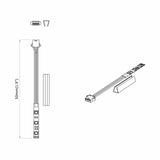 vidaXL LED strip 2 pcs Zwart en Wit 1745 mm Koper en Plastic