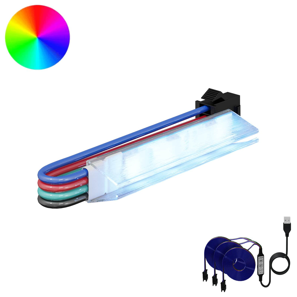 vidaXL LED strip 2 pcs Zwart en Wit 1745 mm Koper en Plastic
