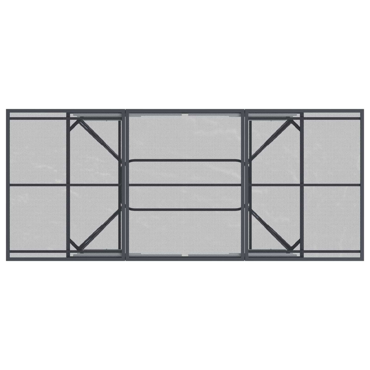vidaXL Tuin Eettafel Set 7 pcs Antracietkleurig 212 x 90 x 76 cm