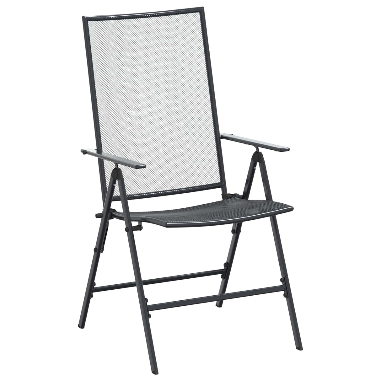 vidaXL Tuin Eettafel Set 9 pcs Antracietkleurig 212 x 90 x 76 cm