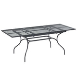 vidaXL Tuin Eettafel Set 7 pcs Antracietkleurig 212 x 90 x 76 cm