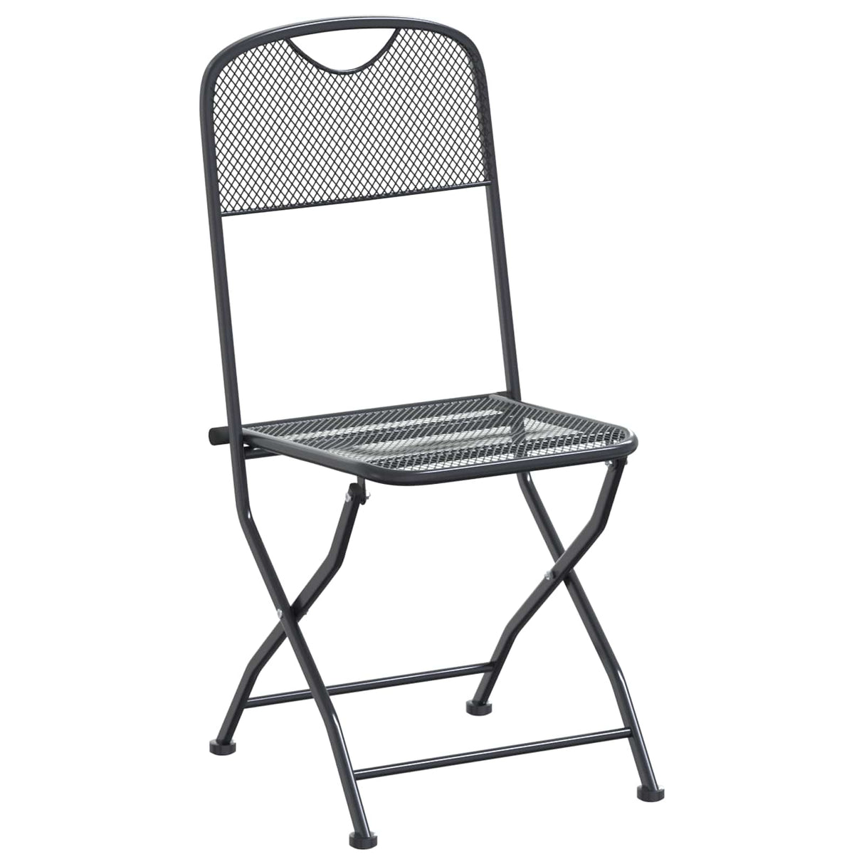 vidaXL Tuin Eettafel Set 7 pcs Antracietkleurig 212 x 90 x 76 cm