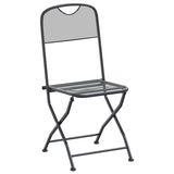 vidaXL Tuin Eettafel Set 7 pcs Antracietkleurig 212 x 90 x 76 cm
