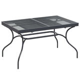 vidaXL Tuin Eettafel Set 7 pcs Antracietkleurig 212 x 90 x 76 cm