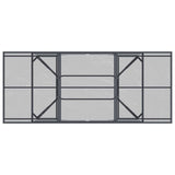 vidaXL Tuin Eettafel Set 7 pcs Antracietkleurig 212 x 90 x 76 cm