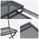 vidaXL Tuin Eettafel Set 7 pcs Antracietkleurig 212 x 90 x 76 cm
