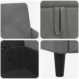 vidaXL Sofa Set with Storage 2 pc Light Gray Polyester
