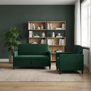 vidaXL Sofa Set with Storage 2 pc Light Gray Polyester