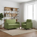 vidaXL Sofa Set with Storage 2 pc Light Gray Polyester