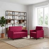 vidaXL Sofa Set with Storage 2 pc Light Gray Polyester