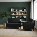 vidaXL Sofa Set with Storage 2 pc Light Gray Polyester