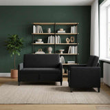 vidaXL Sofa Set with Storage 2 pc Light Gray Polyester