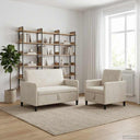 vidaXL Sofa Set with Storage 2 pc Light Gray Polyester