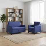 vidaXL Sofa Set with Storage 2 pc Light Gray Polyester