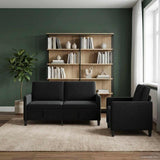 vidaXL Sofa Set with Storage 2 pc Light Gray Polyester