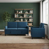 vidaXL Sofa Set with Storage 2 pc Light Gray Polyester