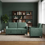 vidaXL Sofa Set with Storage 2 pc Light Gray Polyester