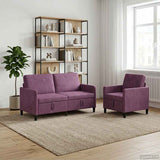 vidaXL Sofa Set with Storage 2 pc Light Gray Polyester