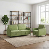 vidaXL Sofa Set with Storage 2 pc Light Gray Polyester