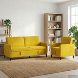 vidaXL Sofa Set with Storage 2 pc Light Gray Polyester