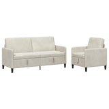 vidaXL Sofa Set with Storage 2 pc Light Gray Polyester