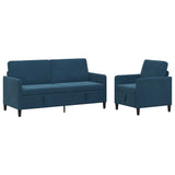 vidaXL Sofa Set with Storage 2 pc Light Gray Polyester