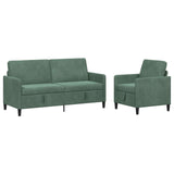 vidaXL Sofa Set with Storage 2 pc Light Gray Polyester