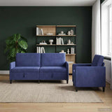 vidaXL Sofa Set with Storage 2 pc Light Gray Polyester