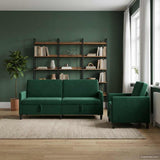 vidaXL Sofa Set with Storage 2 pc Light Gray Polyester