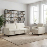 vidaXL Sofa Set with Storage 2 pc Light Gray Polyester