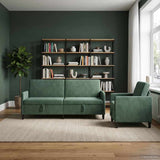vidaXL Sofa Set with Storage 2 pc Light Gray Polyester