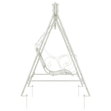vidaXL Schommelbank Staal 113 x 121,5 x 168 cm Antiek wit