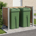 vidaXL Bin Enclosure Brown 161 x 85 x 115 cm Aluminium and WPC