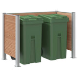 vidaXL Bin Enclosure Brown 161 x 85 x 115 cm Aluminium and WPC