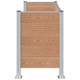 vidaXL Bin Enclosure Brown 161 x 85 x 115 cm Aluminium and WPC