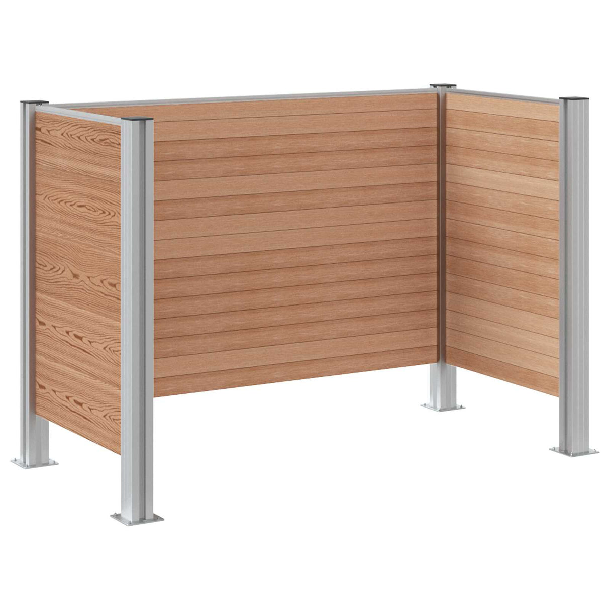 vidaXL Bin Enclosure Brown 161 x 85 x 115 cm Aluminium and WPC