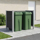 vidaXL Bin Enclosure Brown 161 x 85 x 115 cm Aluminium and WPC