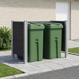 vidaXL Bin Enclosure Brown 161 x 85 x 115 cm Aluminium and WPC