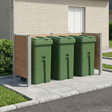 vidaXL Bin Enclosure Brown 161 x 85 x 115 cm Aluminium and WPC
