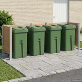 vidaXL Bin Enclosure Brown 161 x 85 x 115 cm Aluminium and WPC