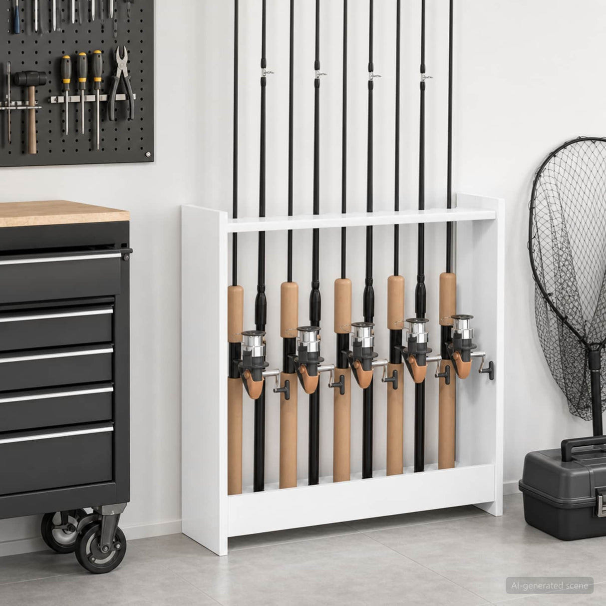 vidaXL Biljartkeu-stand Bewerkt hout 60 x 20 x 57 cm Wit