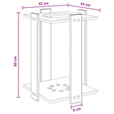 vidaXL Biljartkeu-stand Bewerkt hout 42 x 43 x 60 cm Wit