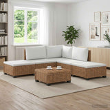 vidaXL 6 st Rieten Loungeset met Kussens GENDT Natuurlijk Riet Naturel