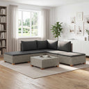 vidaXL 6 st Rieten Loungeset met Kussens GENDT Natuurlijk Riet Naturel