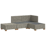 vidaXL 4 st Rieten Loungeset met Kussens GENDT Natuurlijk Riet Naturel