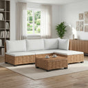 vidaXL 5 st Rieten Loungeset met Kussens GENDT Natuurlijk Riet Naturel
