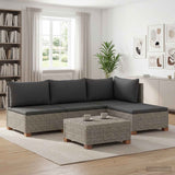 vidaXL 5 st Rieten Loungeset met Kussens GENDT Natuurlijk Riet Naturel