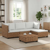 vidaXL 5 st Rieten Loungeset met Kussens GENDT Natuurlijk Riet Naturel