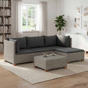 vidaXL 5 st Rieten Loungeset met Kussens GENDT Natuurlijk Riet Naturel